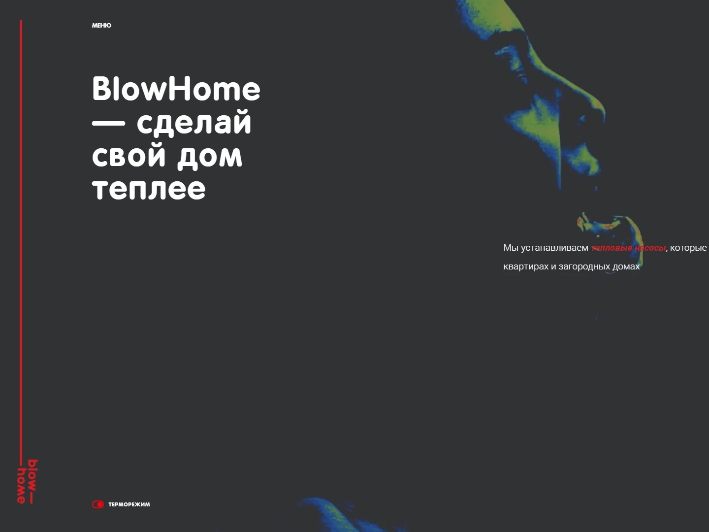 Адаптивная верстка сайта BlowHome